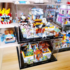 Protect Toy Figurines w/ Transparent Display Box Building Block Storage Cabinet