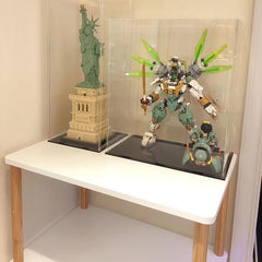Protect Toy Figurines w/ Transparent Display Box Building Block Storage Cabinet