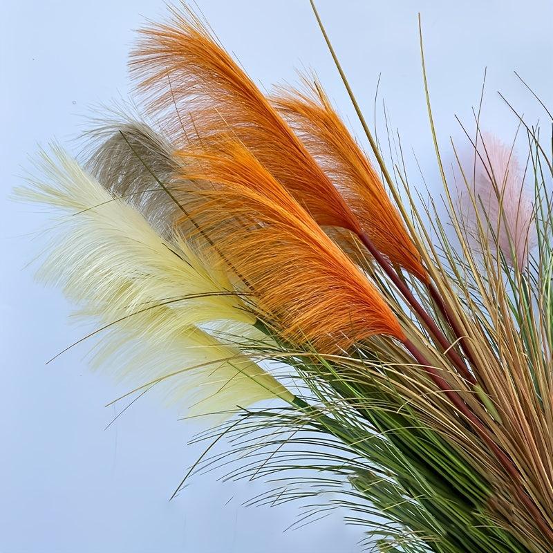 1pc Real Touch Artificial Reed Bouquet for Wedding Party Decor