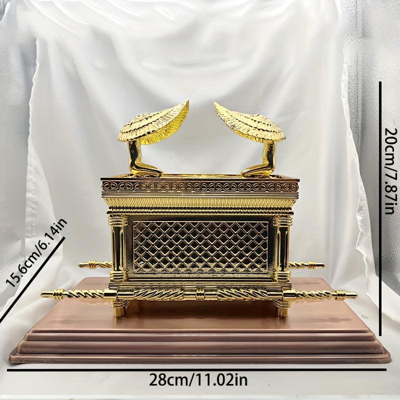 Ark Of The Covenant Figurine Golden Plated Copper Stand