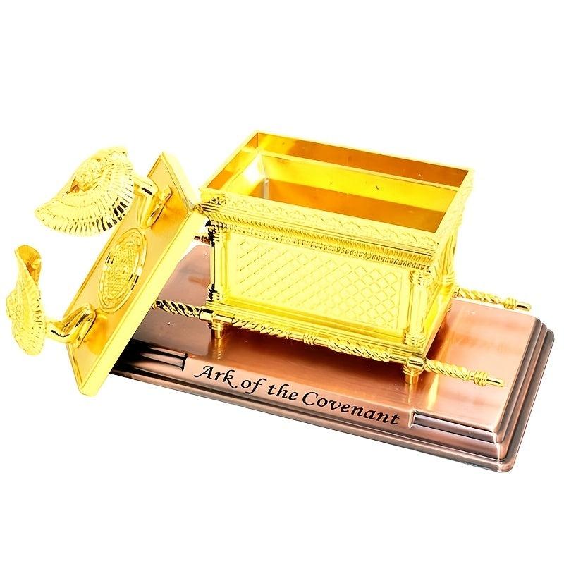 Ark Of The Covenant Figurine Golden Plated Copper Stand