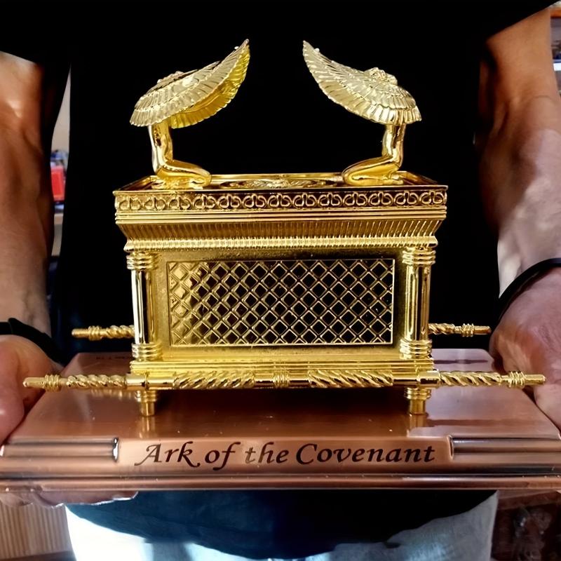 Ark Of The Covenant Figurine Golden Plated Copper Stand