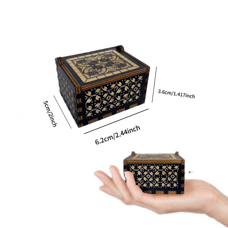 Sister Music Box & Wooden Engraved Mechanism Vintage Craft Gift