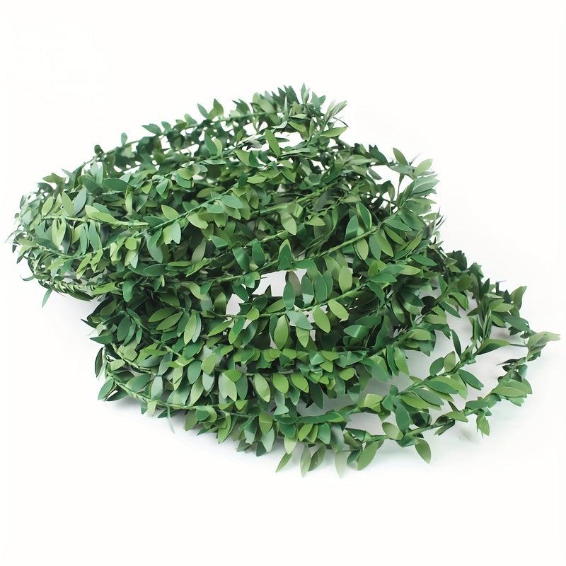 7.5m Artificial Green Plant Wire Rattan Christmas Wreath DIY Decor
