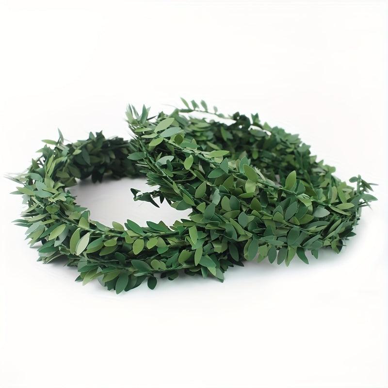 7.5m Artificial Green Plant Wire Rattan Christmas Wreath DIY Decor