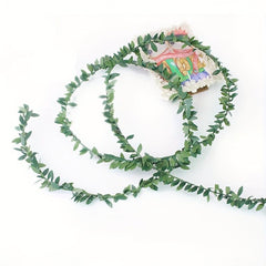 7.5m Artificial Green Plant Wire Rattan Christmas Wreath DIY Decor