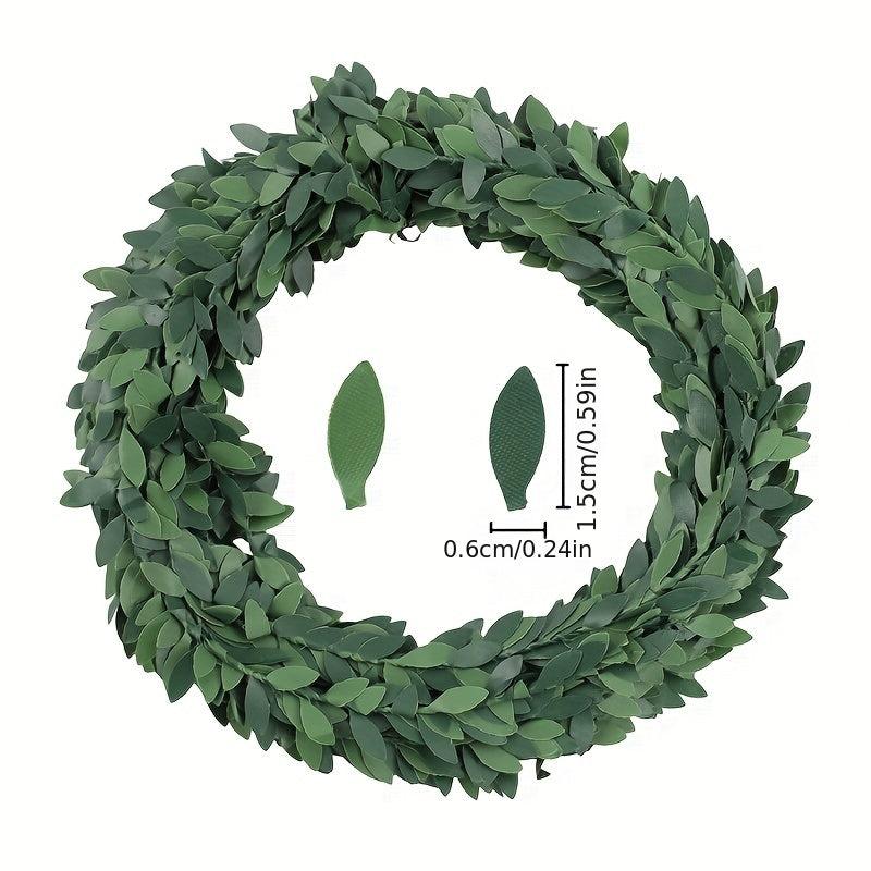 7.5m Artificial Green Plant Wire Rattan Christmas Wreath DIY Decor