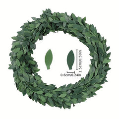 7.5m Artificial Green Plant Wire Rattan Christmas Wreath DIY Decor