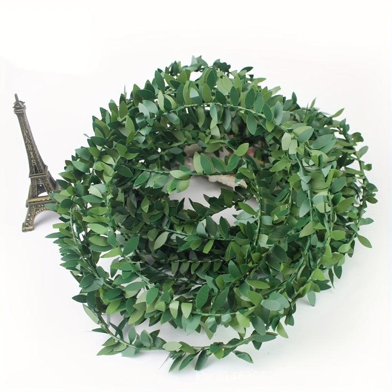 7.5m Artificial Green Plant Wire Rattan Christmas Wreath DIY Decor