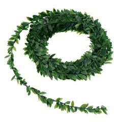 7.5m Artificial Green Plant Wire Rattan Christmas Wreath DIY Decor