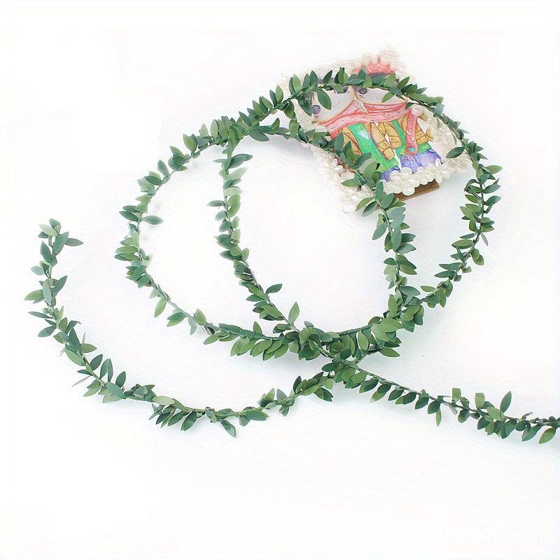 7.5m Artificial Green Plant Wire Rattan Christmas Wreath DIY Decor