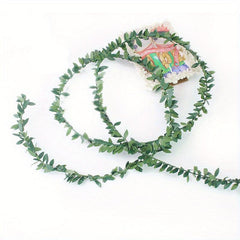 7.5m Artificial Green Plant Wire Rattan Christmas Wreath DIY Decor