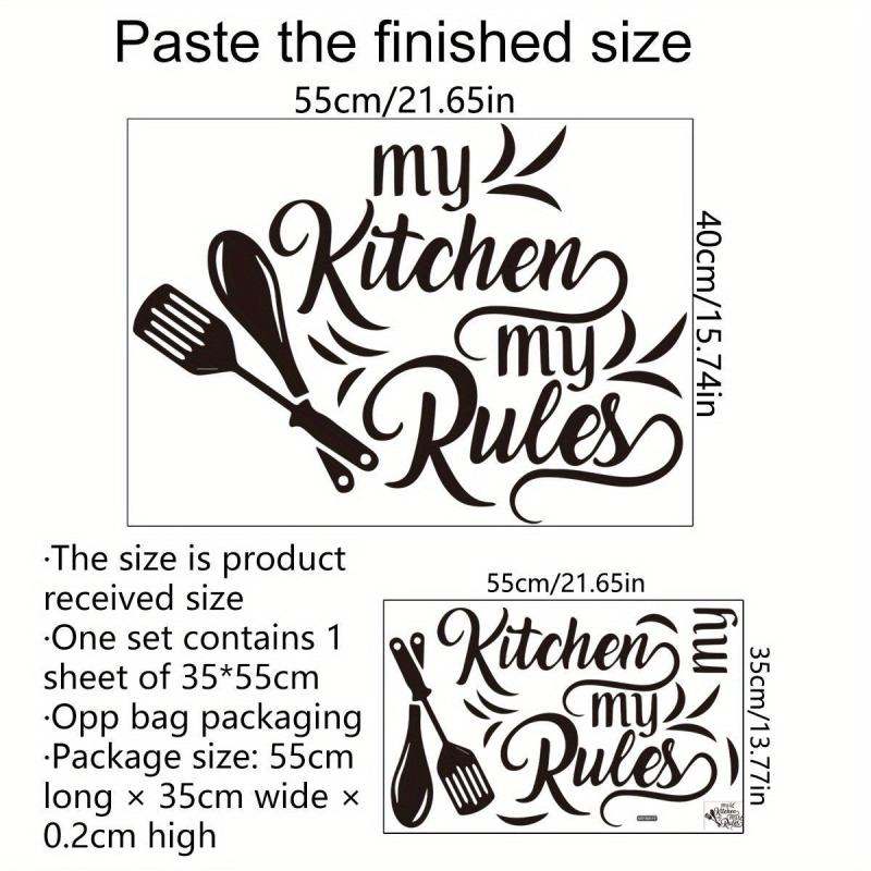 Vegetable Slogan Kitchen Stickers- Butterfly English Wall Stickers