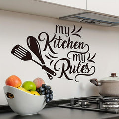 Vegetable Slogan Kitchen Stickers- Butterfly English Wall Stickers