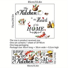 Vegetable Slogan Kitchen Stickers- Butterfly English Wall Stickers