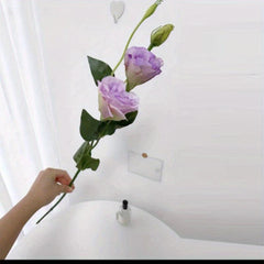 Artificial Eustoma Flowers Silk Cloth 3 Bunches Indoor Decor
