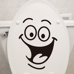Happy Expression Toilet Sticker Waterproof Bathroom Wall Decal
