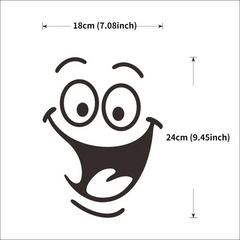 Happy Expression Toilet Sticker Waterproof Bathroom Wall Decal