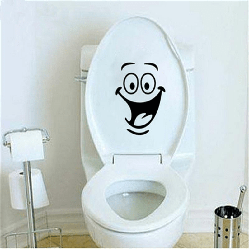 Happy Expression Toilet Sticker Waterproof Bathroom Wall Decal