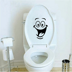 Happy Expression Toilet Sticker Waterproof Bathroom Wall Decal