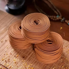 40pcs Natural Sandalwood Coil Traditional Agarwood Home Incense