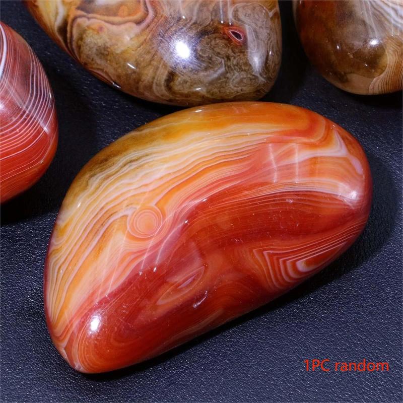 Big Silk Agate Raw Stone Handle Piece No Engraved DIY Jewelry Gemstones