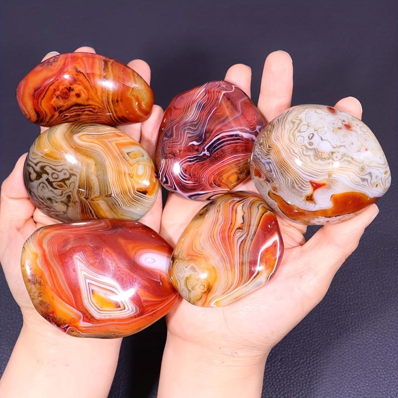 Big Silk Agate Raw Stone Handle Piece No Engraved DIY Jewelry Gemstones