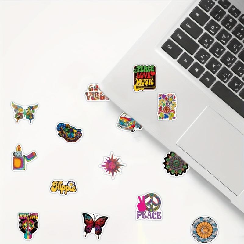 50pcs Hippie Bohemianism Stickers Love And Peace Decal