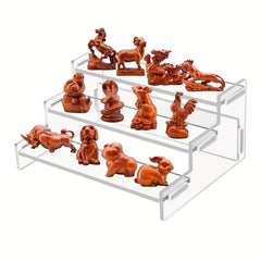 3-Tier Acrylic Display Stand for Dessert Toys Cosmetics - Clear Pop Stand