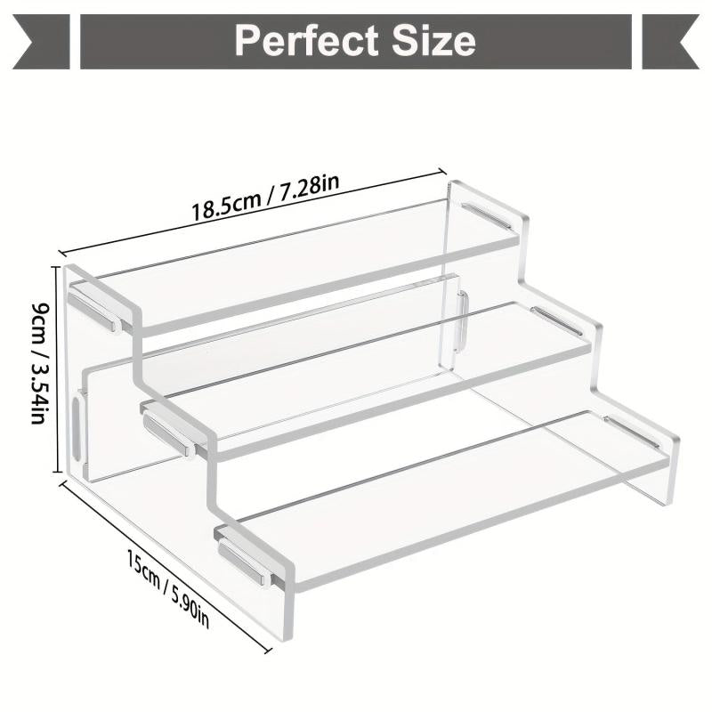 3-Tier Acrylic Display Stand for Dessert Toys Cosmetics - Clear Pop Stand