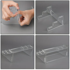 3-Tier Acrylic Display Stand for Dessert Toys Cosmetics - Clear Pop Stand
