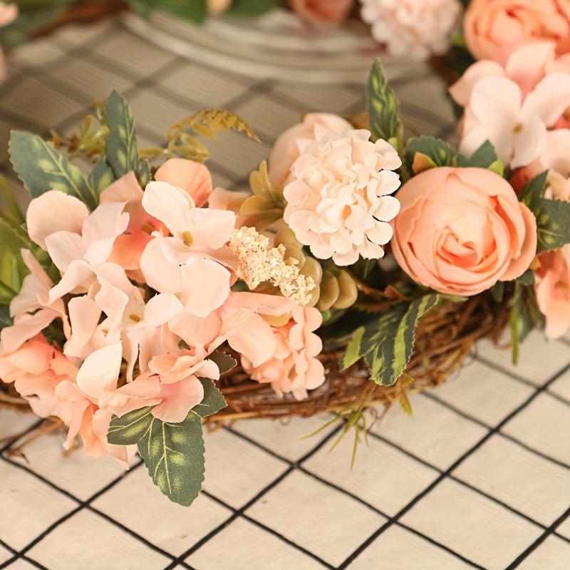 Artificial Flower Wreath for Garden Farmhouse Door & Outdoor Decor