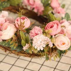 Artificial Flower Wreath for Garden Farmhouse Door & Outdoor Decor