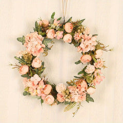 Artificial Flower Wreath for Garden Farmhouse Door & Outdoor Decor