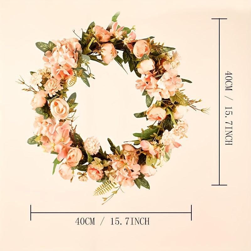 Artificial Flower Wreath for Garden Farmhouse Door & Outdoor Decor