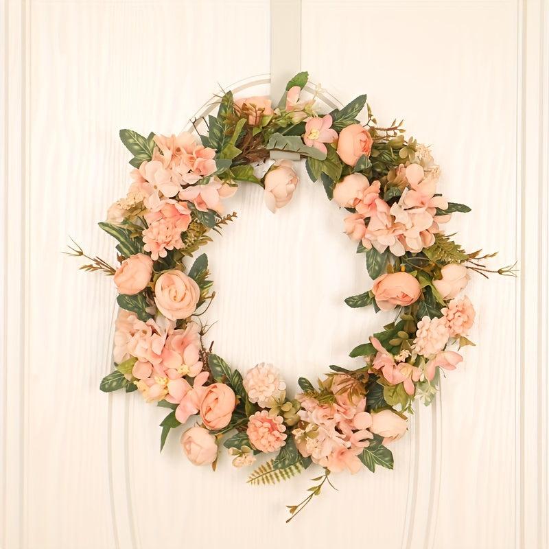 Artificial Flower Wreath for Garden Farmhouse Door & Outdoor Decor