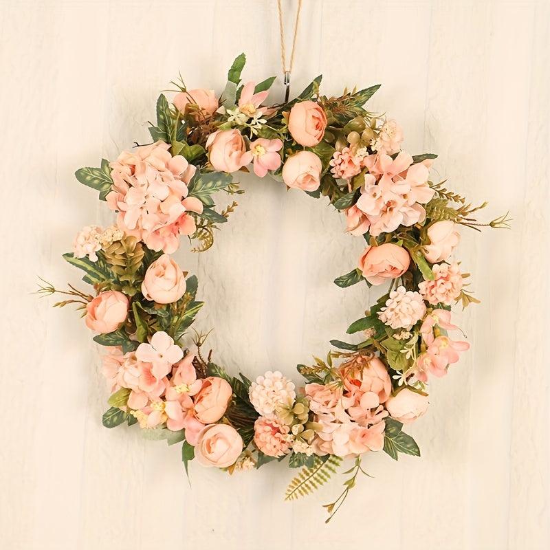Artificial Flower Wreath for Garden Farmhouse Door & Outdoor Decor