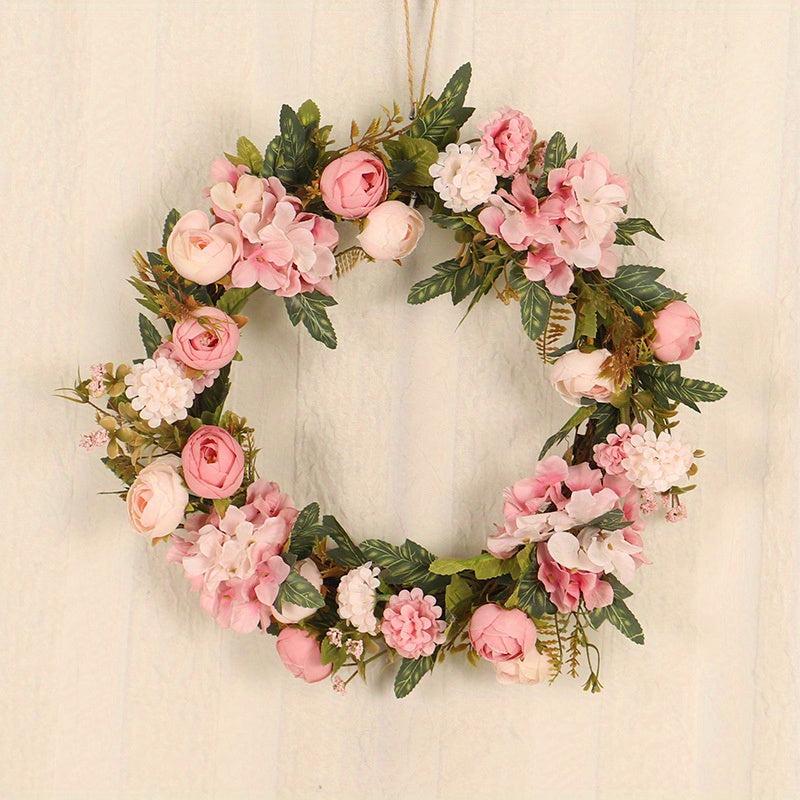 Artificial Flower Wreath for Garden Farmhouse Door & Outdoor Decor