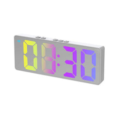 LED Alarm Clock Student Digital Clock Voice Control Dual Snooze