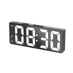 LED Alarm Clock Student Digital Clock Voice Control Dual Snooze