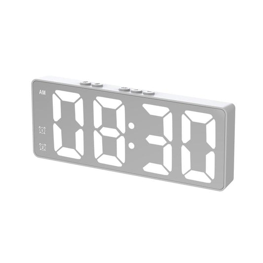 LED Alarm Clock Student Digital Clock Voice Control Dual Snooze