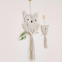Handwoven Owl Wall Tapestry
