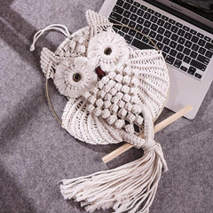 Handwoven Owl Wall Tapestry