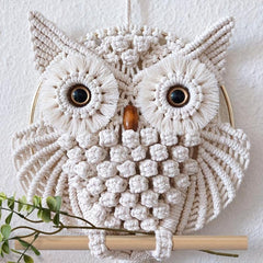 Handwoven Owl Wall Tapestry