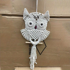 Handwoven Owl Wall Tapestry