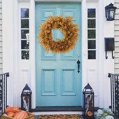 Front Door Artificial Eucalyptus Wreath for Farmhouse Decor