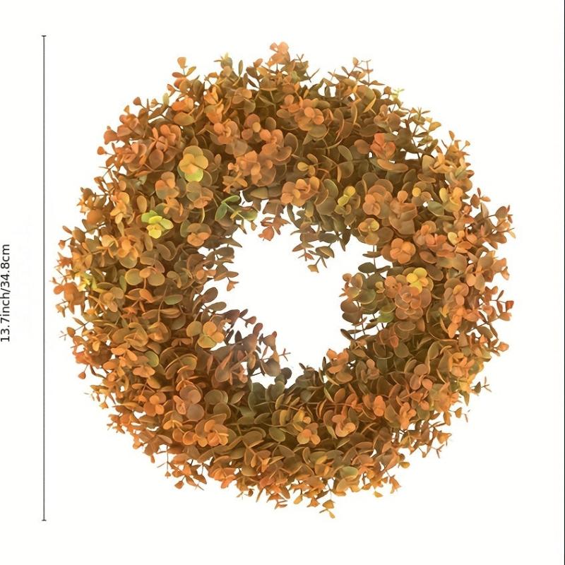 Front Door Artificial Eucalyptus Wreath for Farmhouse Decor