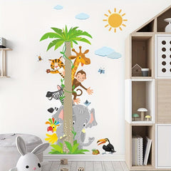 Cute Animal Wall Decals for Kids Room: Monkey Lion Giraffe Panda Elephant