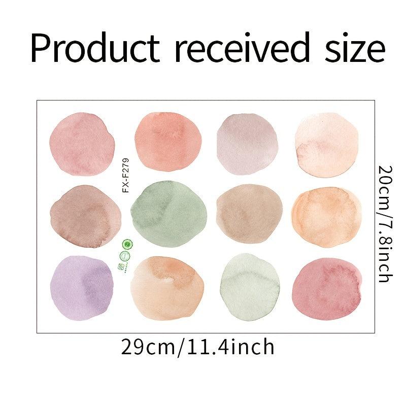 Polka Dot Watercolor Wall Sticker Decal for Home Bedroom Living Room