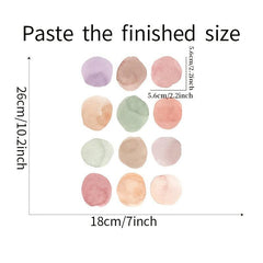 Polka Dot Watercolor Wall Sticker Decal for Home Bedroom Living Room